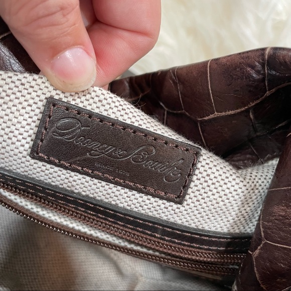 Dooney & Bourke Brown Croc Hobo Shoulder Bag - Picture 7 of 10